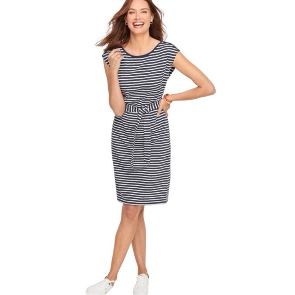 Michael Kors Navy and White Striped Dress